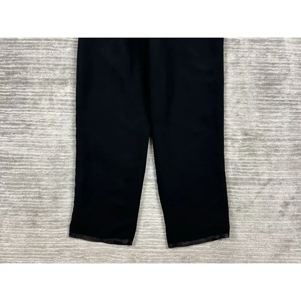 Worthington Petite Pants Womens 10P Black Lined Dress Pleated Casual‎